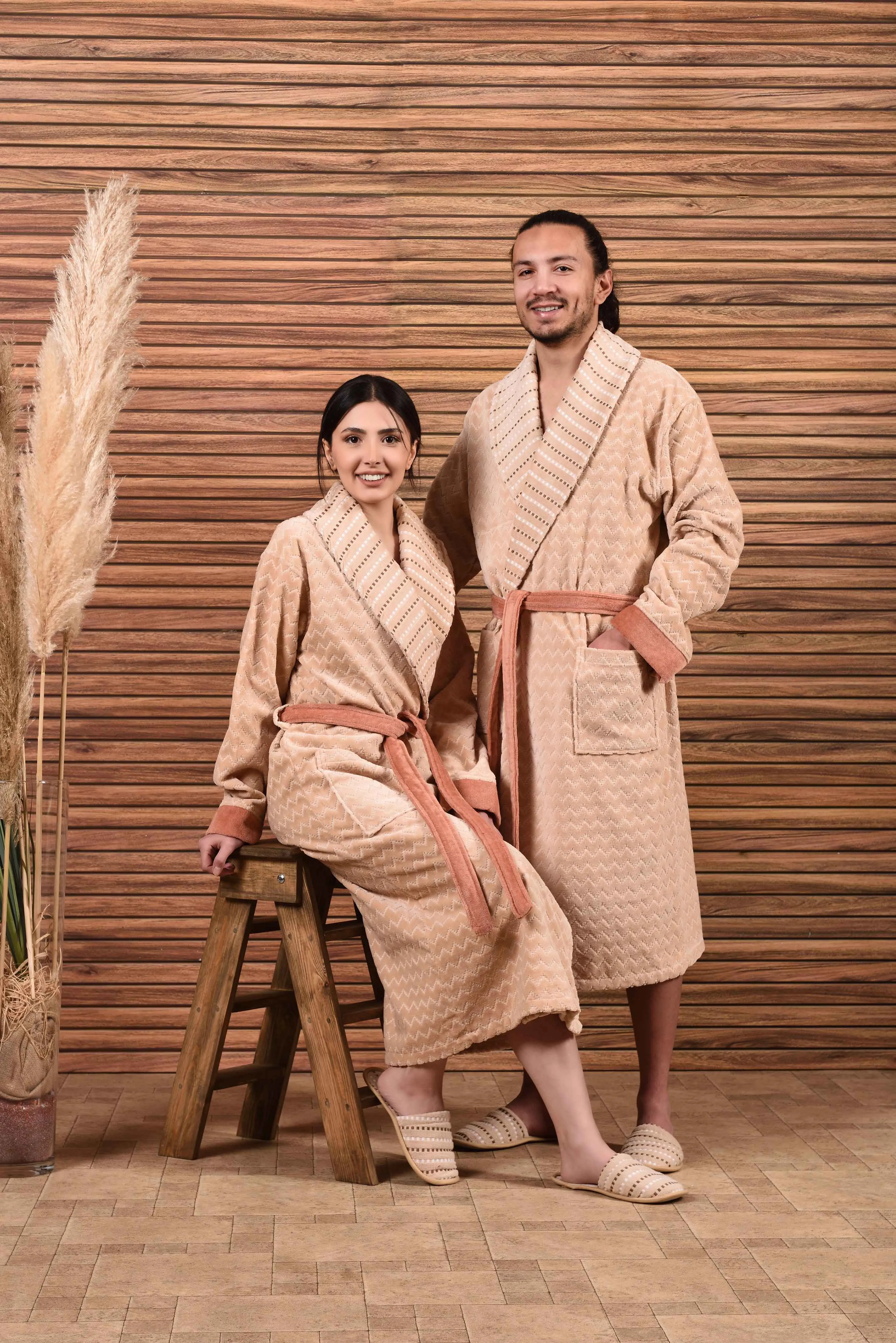 Hamtpon Collection Jacquard Velvet Bathrobe