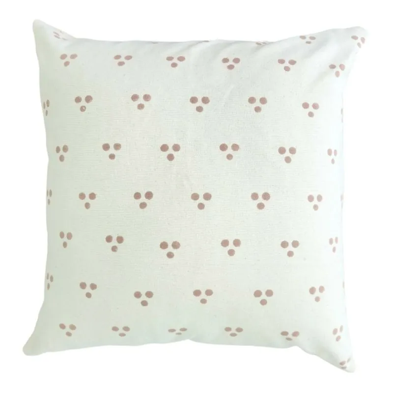 Hand Block Fleck Blush Pillow