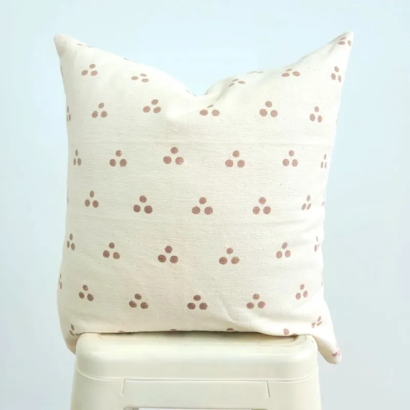 Hand Block Fleck Blush Pillow