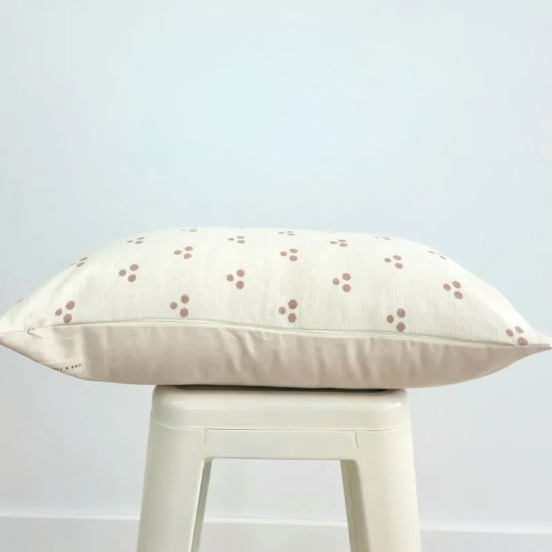 Hand Block Fleck Blush Pillow