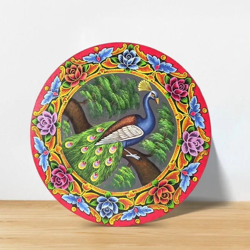 Handmade Peacock Canvas Painting