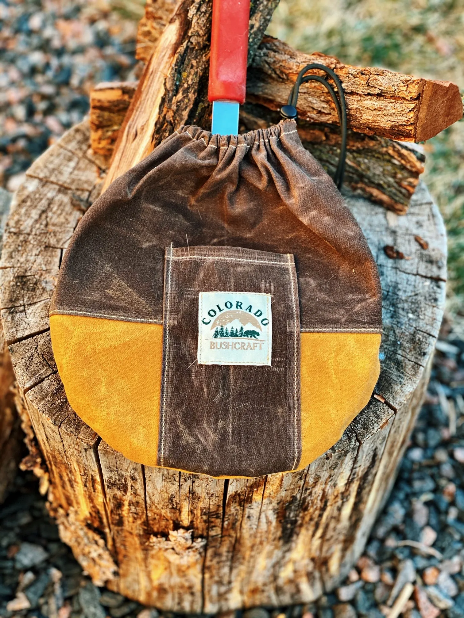 Handmade Waxed Canvas 12" Fry Pan Skillet Cover for Bushcraft Camping Outdoors