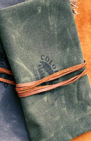 Handmade Waxed Canvas Bushcraft Roll Pouch For Pipe Tobacco Stove EDC  (Various Colors)