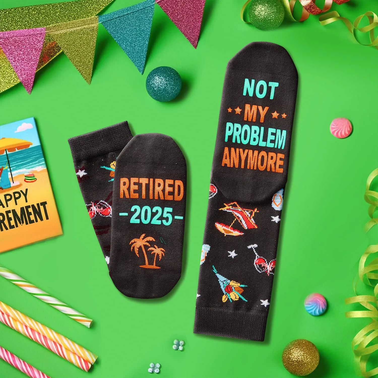 HAPPYPOP Retirement Gifts Ideas Socks - Retired Socks, Retirement Gifts for Women 2025 Retired Gifts
