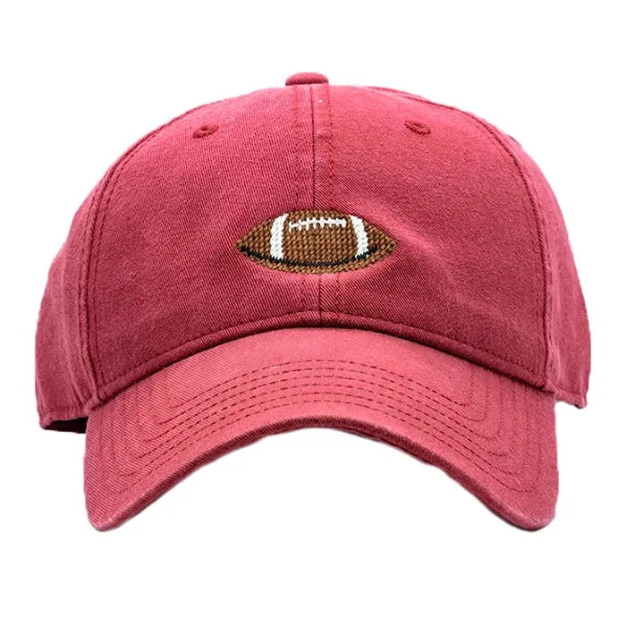 Harding Lane Kids Football Cotton Canvas Baseball Hat - Weathered Red