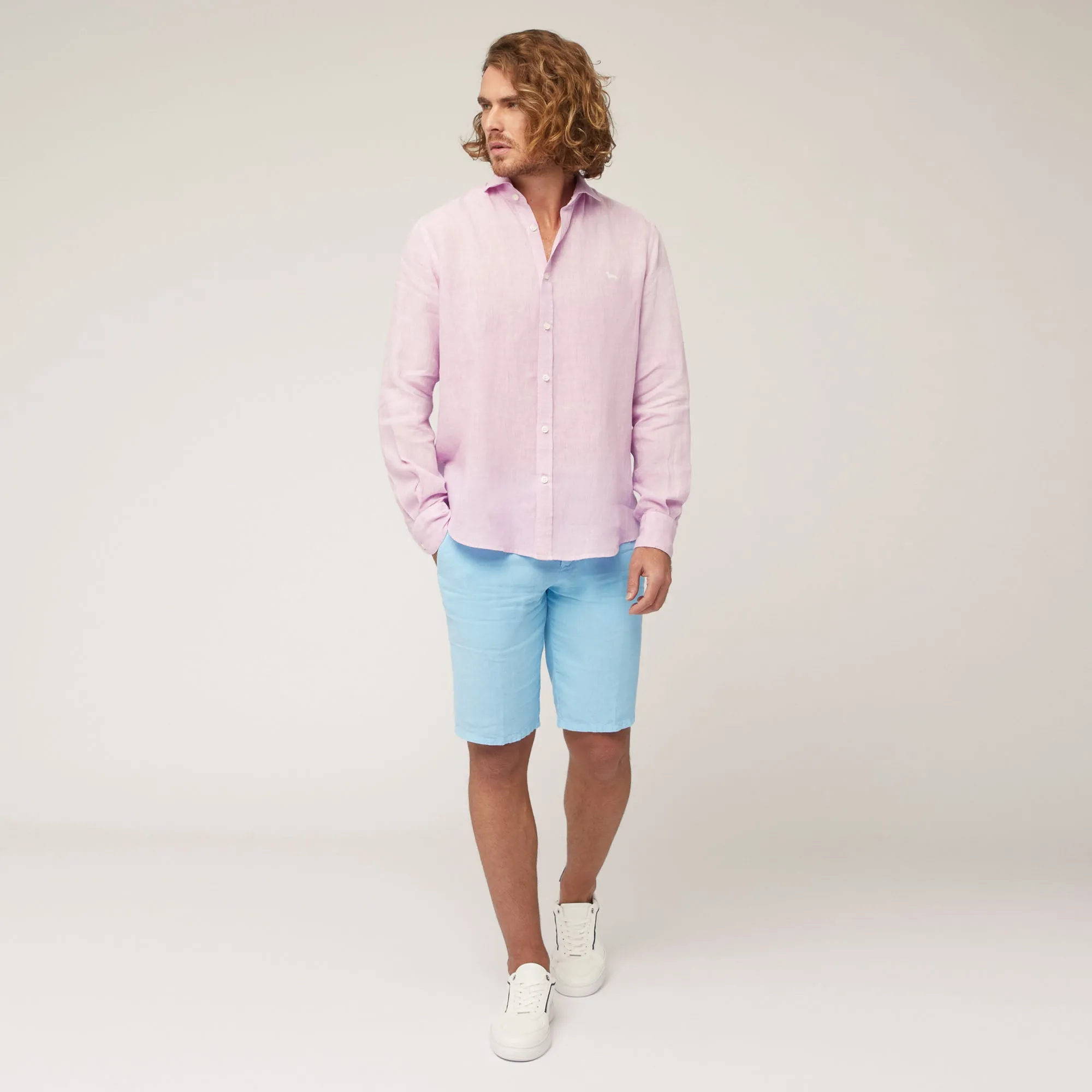 Harmont & Blaine Linen Shirt - Pink
