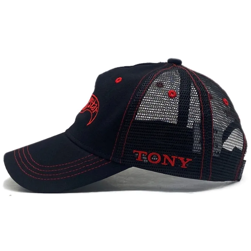 Hawkstar Canvas Trucker Hat Black/Red