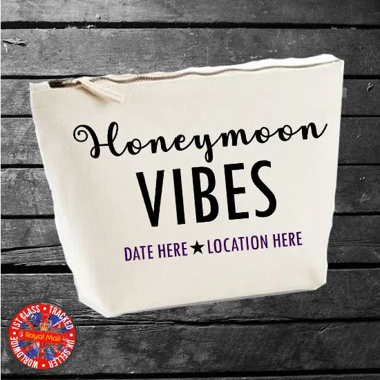 Honeymoon Vibes Personalised Accessories Canvas Bag