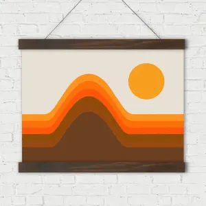 Horizon Linen Wall Hanging-Golden