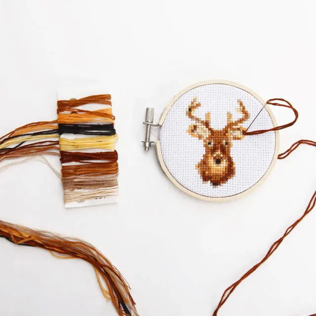 Huckleberry Mini Deer Cross Stitch Kit