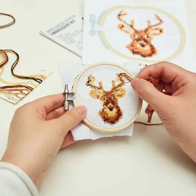Huckleberry Mini Deer Cross Stitch Kit