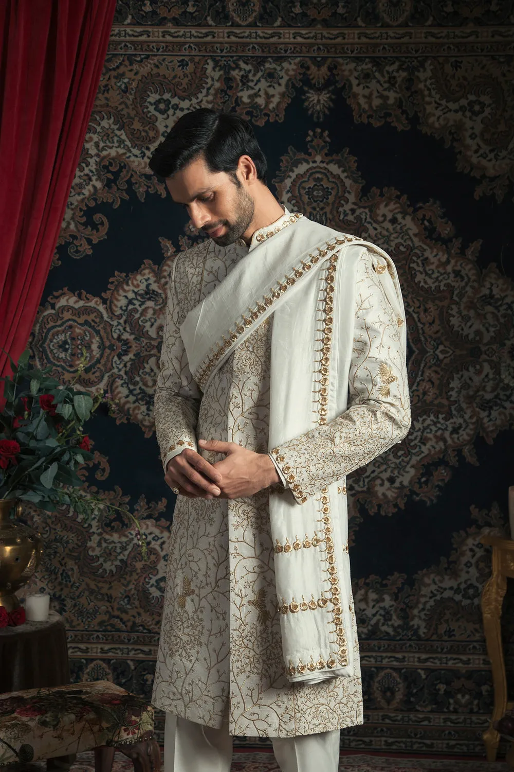 Ivory Sherwani Set