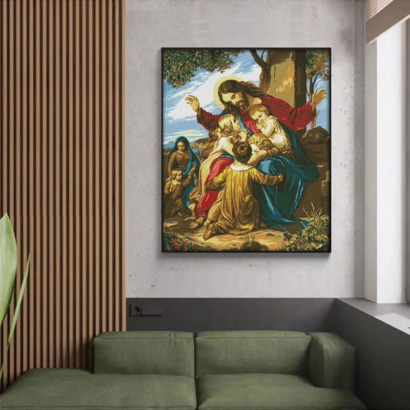 Jesus and the Children Counted Cross Stitch Patterns
