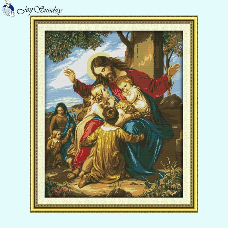 Jesus and the Children Counted Cross Stitch Patterns