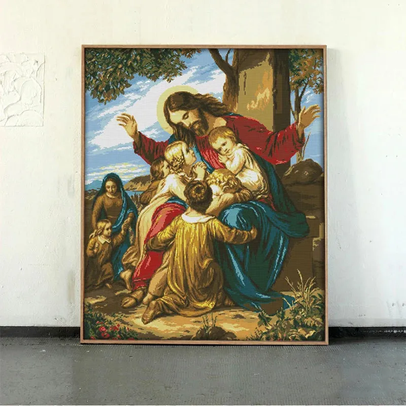 Jesus and the Children Counted Cross Stitch Patterns