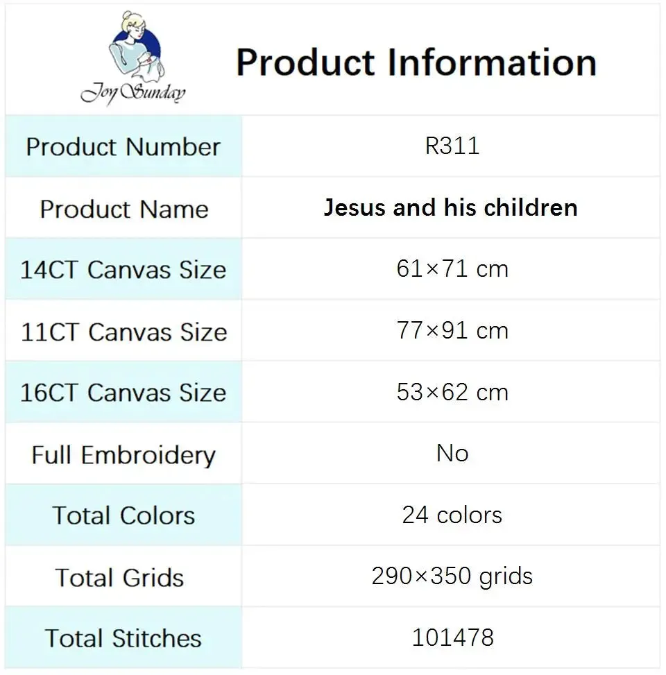 Jesus and the Children Counted Cross Stitch Patterns
