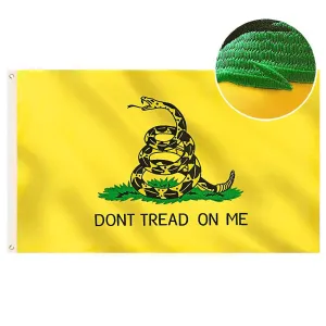 Jetlifee 3x5 Ft Embroidery Gadsden Don't Tread On Me Flag