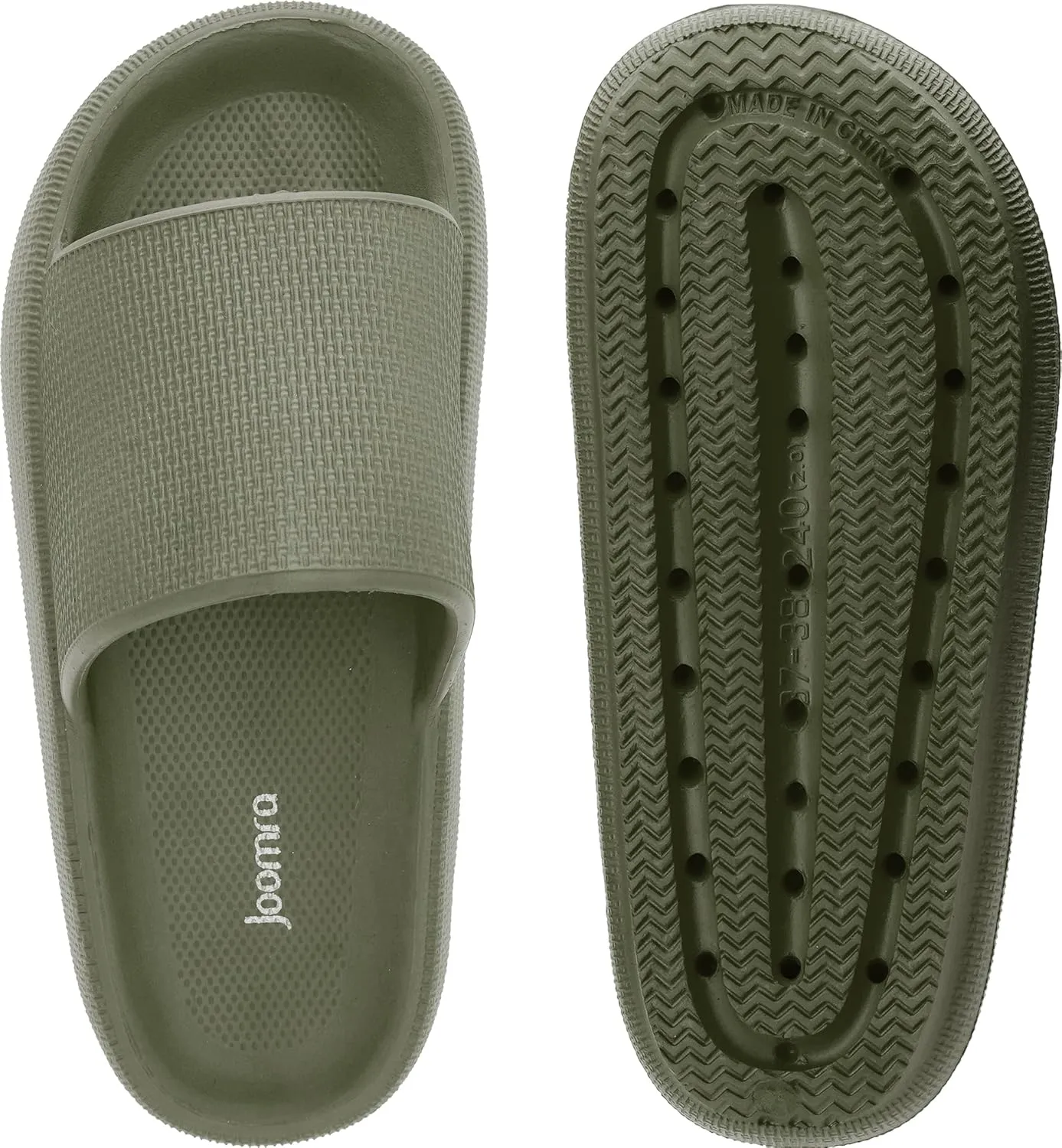Joomra Pillow Slippers for Women and Men Non Slip Quick Drying Shower Slides Bathroom Sandals | Ultra Cushion | Thick Sole