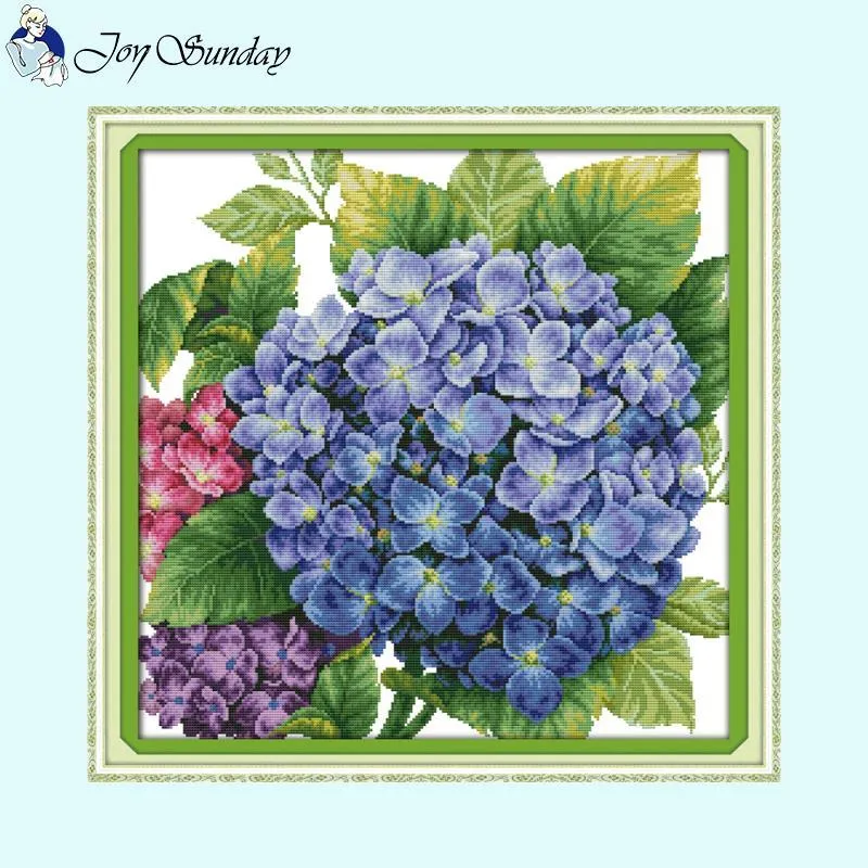 Joy Sunday Floral Counted Canvas Cross Stitch