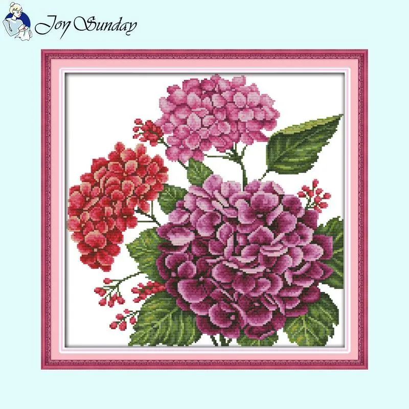 Joy Sunday Floral Counted Canvas Cross Stitch