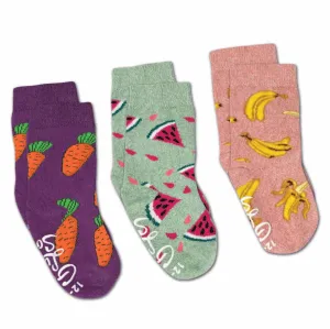 Kids Bananas, Carrots and Watermelon Socks