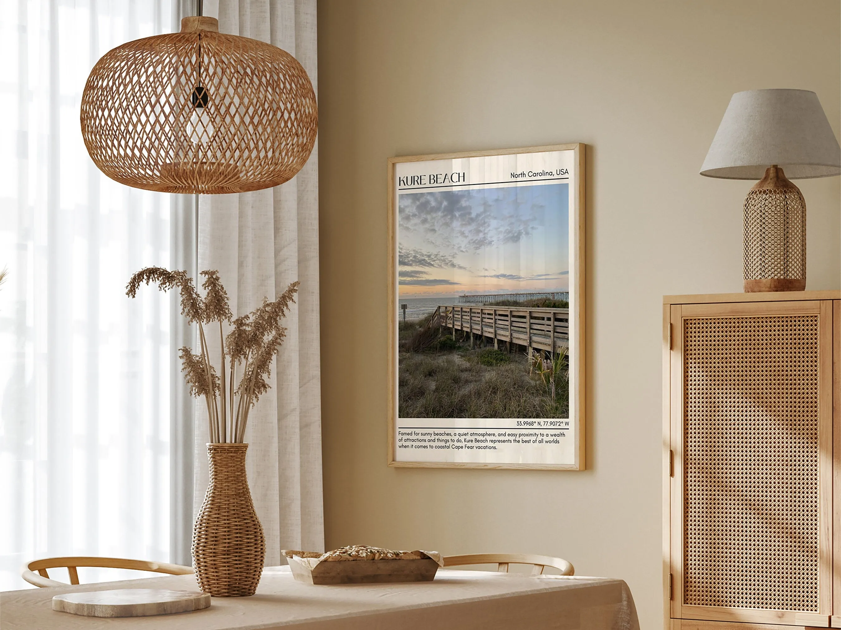 Kure Beach Wall Canvas, USA