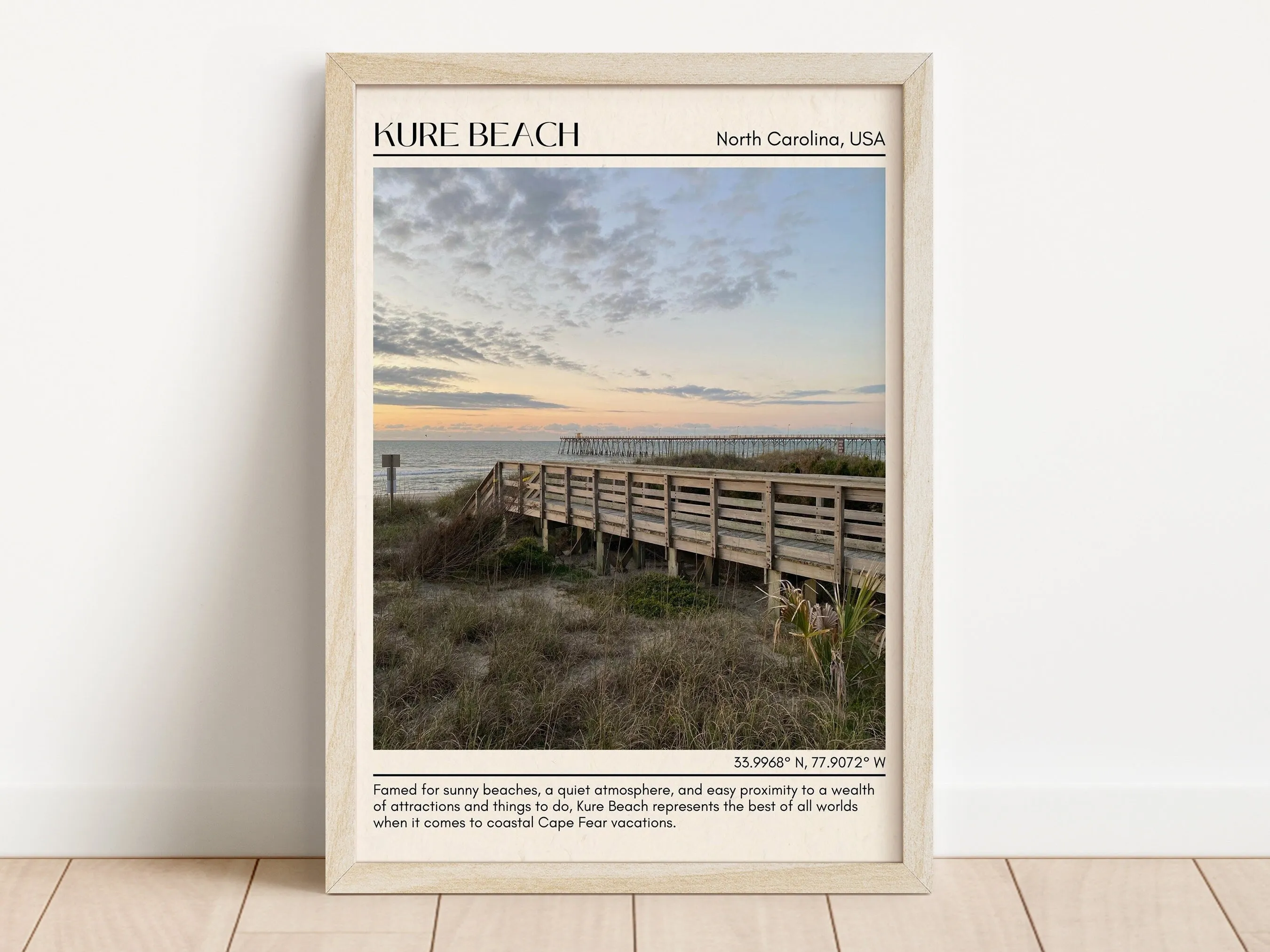 Kure Beach Wall Canvas, USA