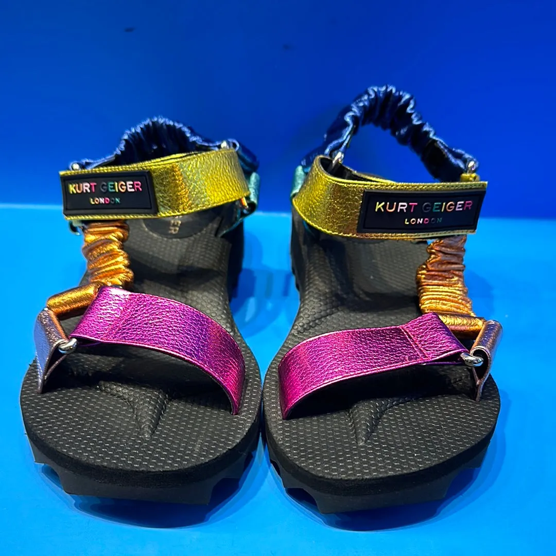 KURT KEIGER 'ORION' Multicolor Leather Strap Sandal