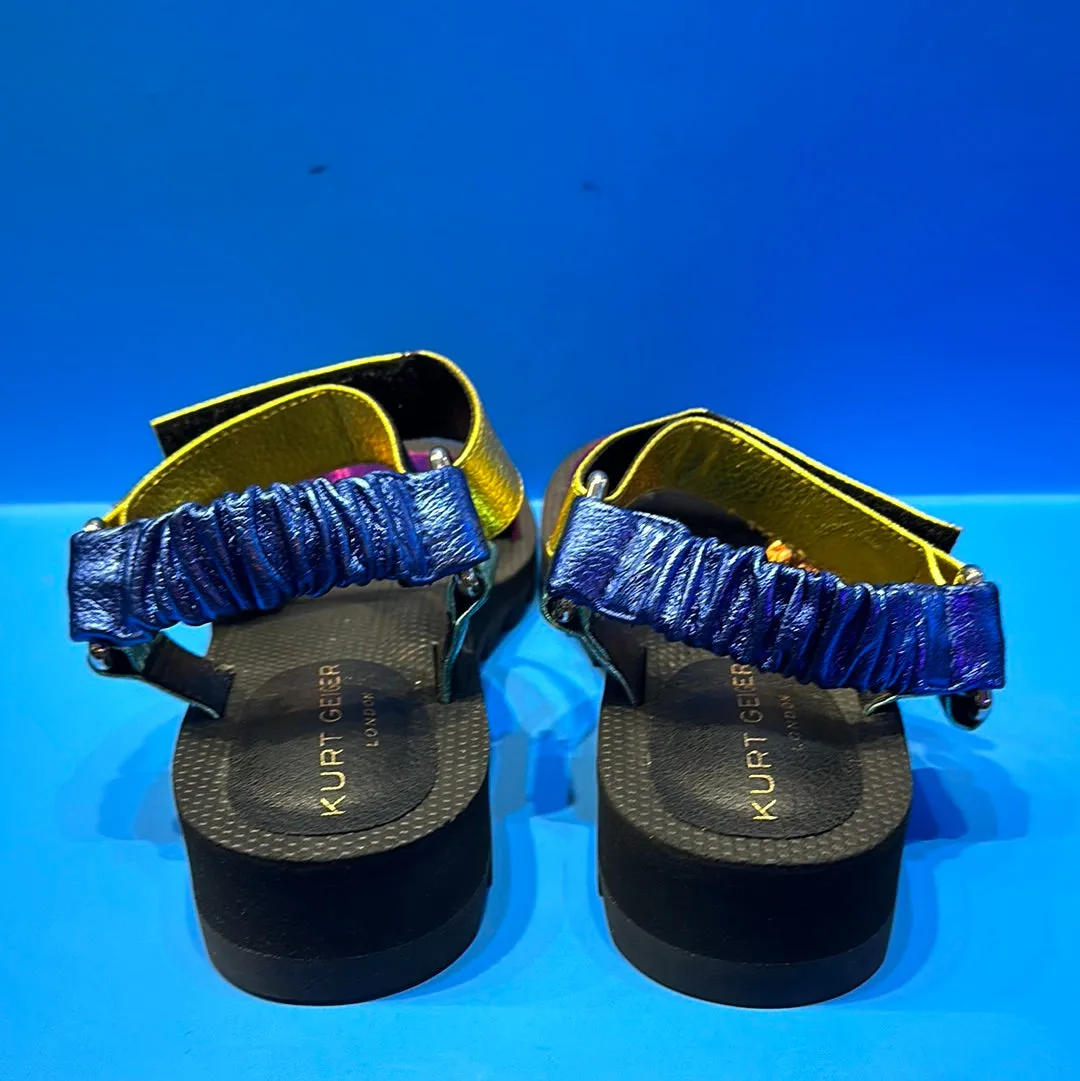KURT KEIGER 'ORION' Multicolor Leather Strap Sandal