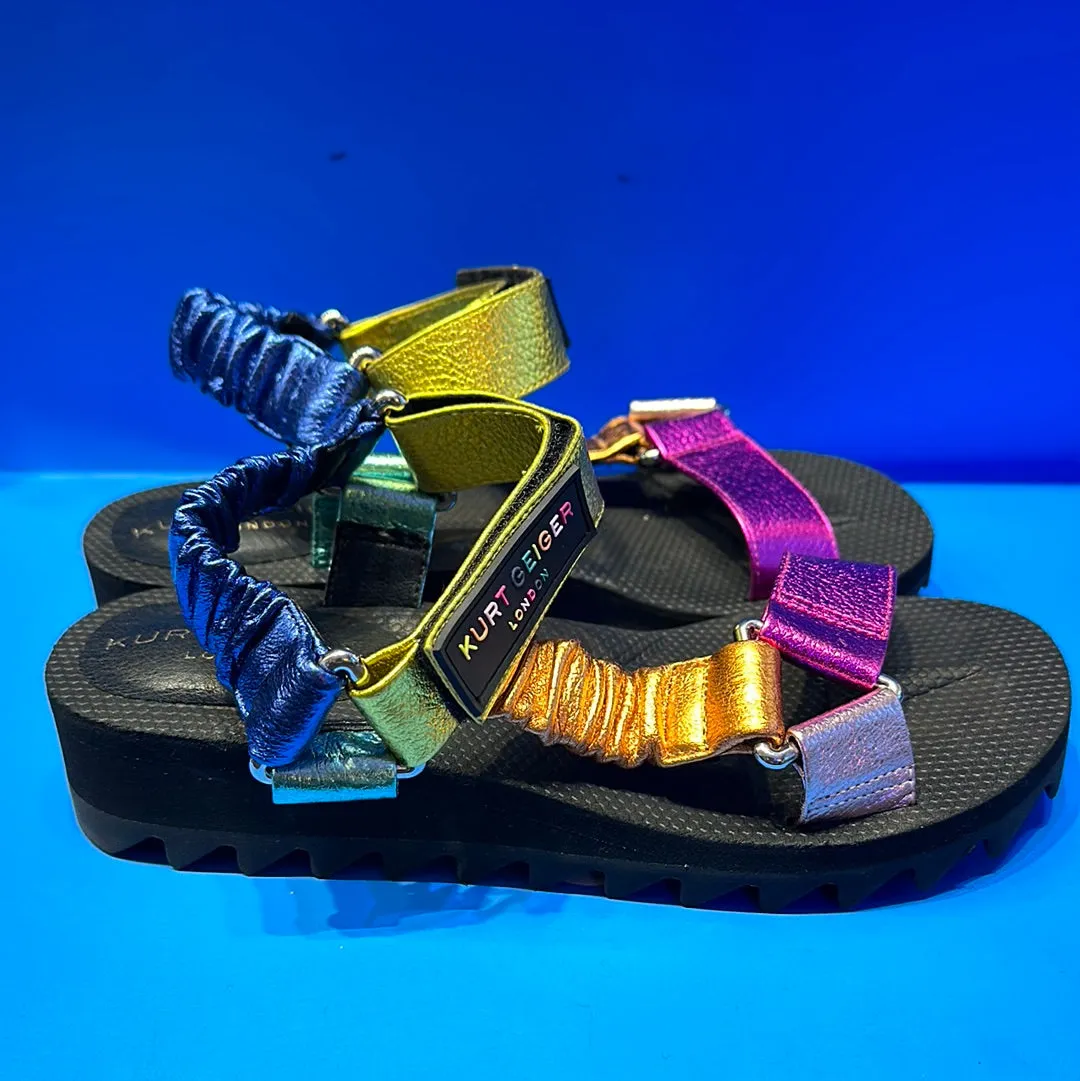 KURT KEIGER 'ORION' Multicolor Leather Strap Sandal
