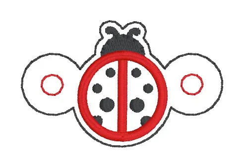 Lady Bug Shoe Charm machine embroidery design (3 versions included) DIGITAL DOWNLOAD