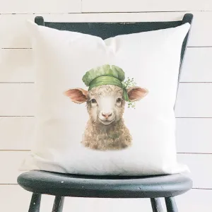 Lamb with Green Hat - St. Patrick's Day Square Canvas Pillow