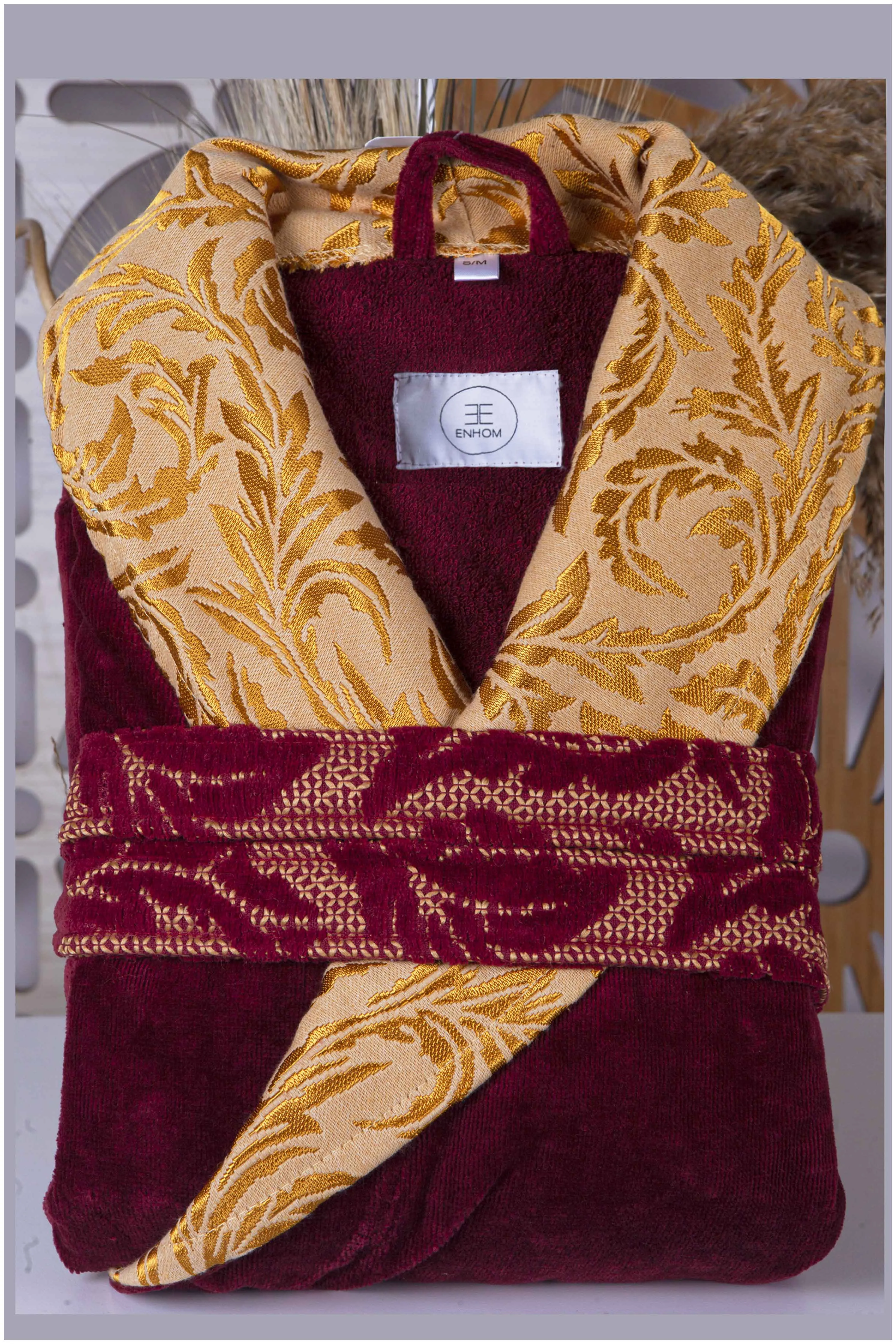 Lambeth Collection Jacquard Velvet Bathrobe