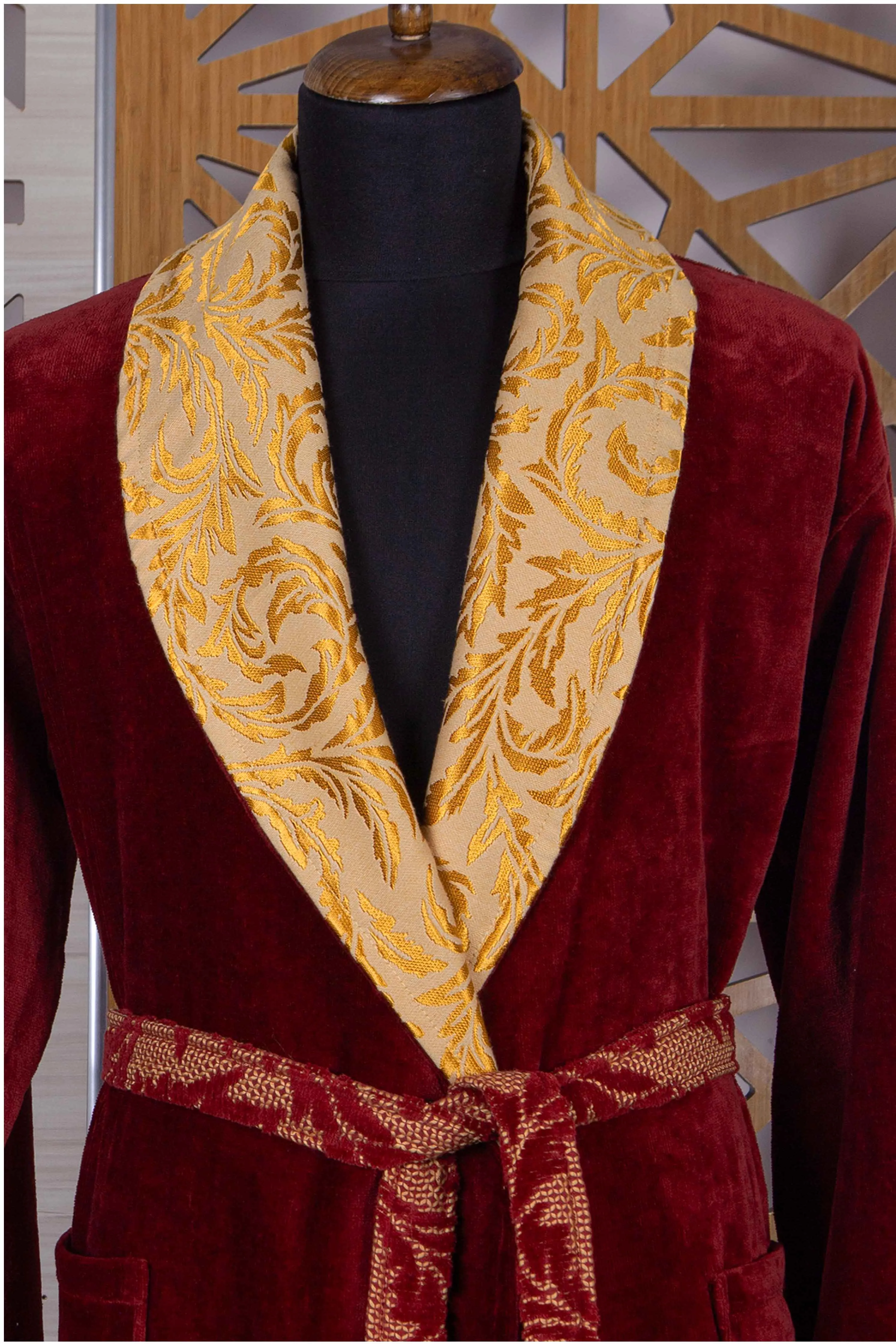 Lambeth Collection Jacquard Velvet Bathrobe