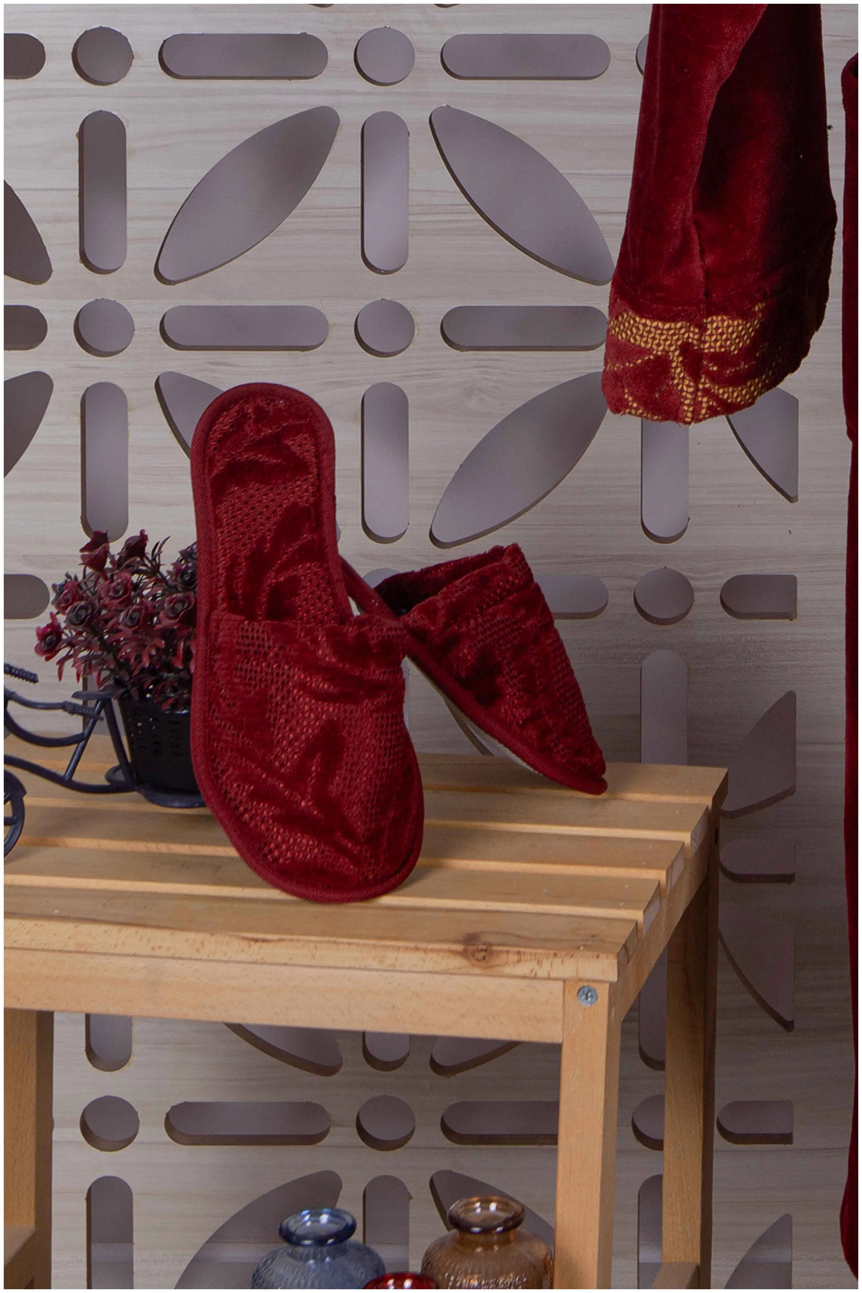 Lambeth Collection Jacquard Velvet Bathrobe