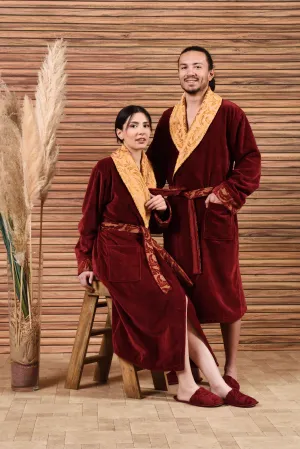 Lambeth Collection Jacquard Velvet Bathrobe