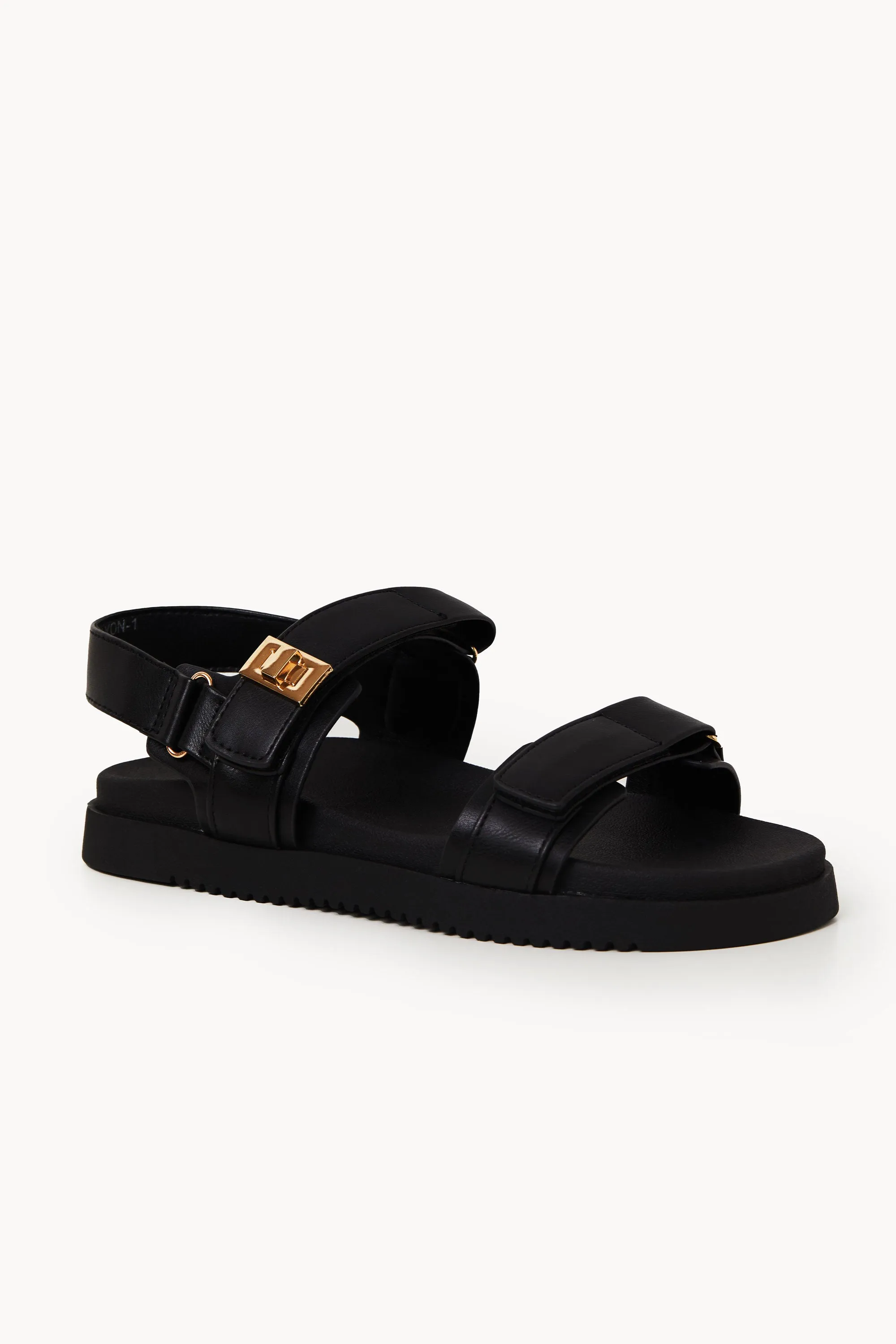 Lenora Black Slingback Sandals