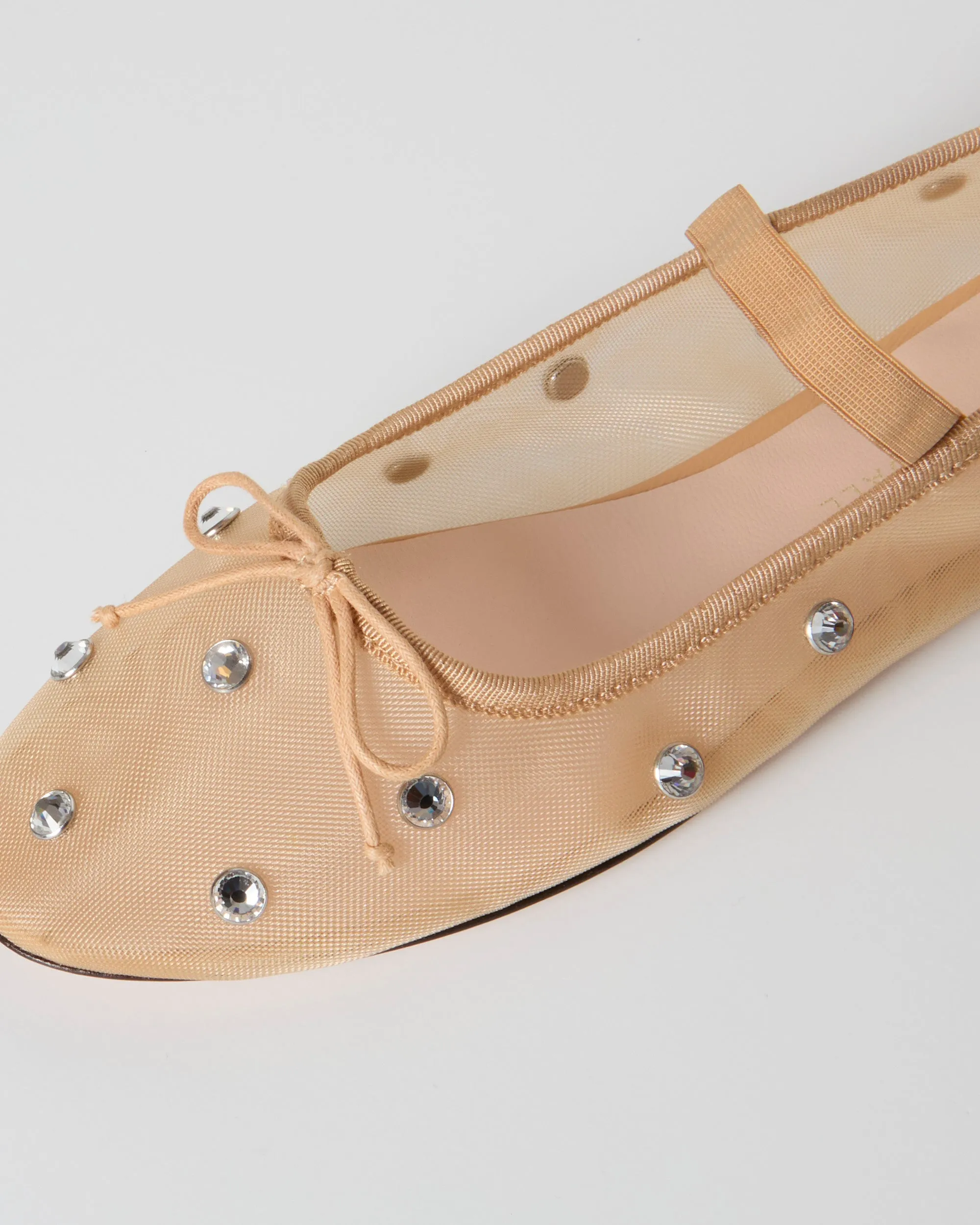 Leonie Soft Ballet Flat in Caramel/Clear