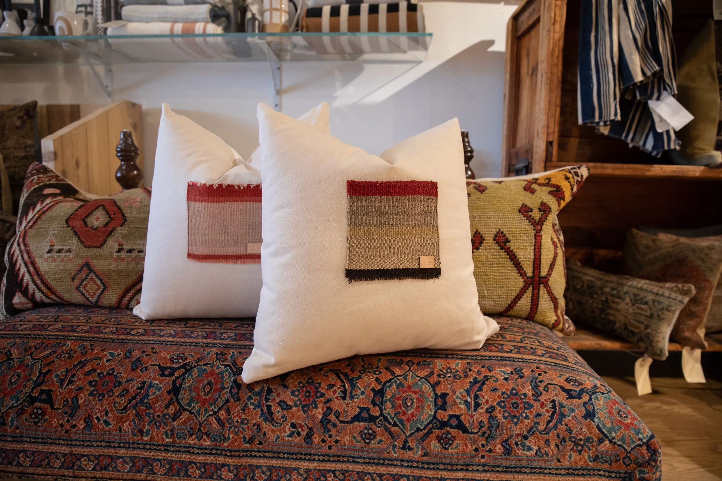 Limited Edition Vintage Aguayo Weaving 20x20 Pillow #17
