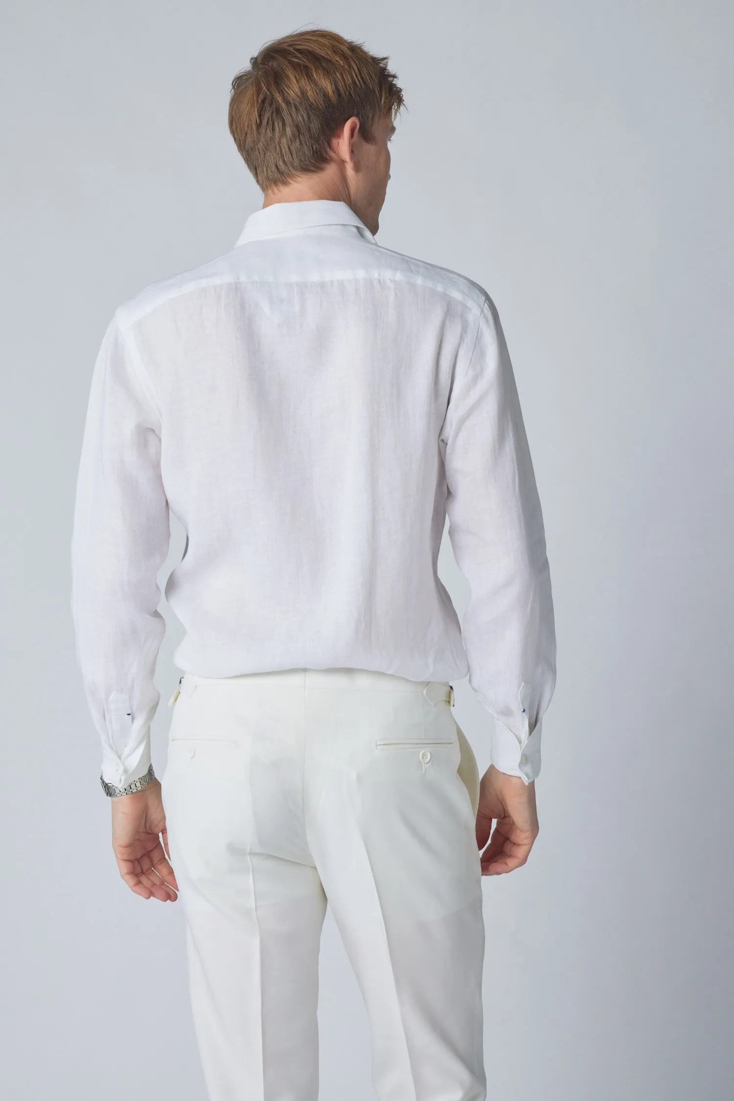 Linen Work Shirt in White