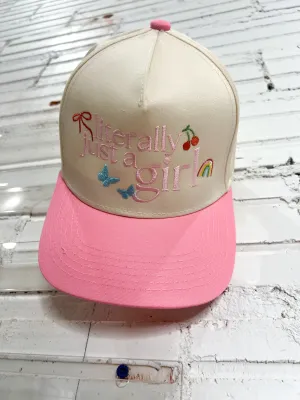 Literally Just A Girl Canvas Trucker Hat