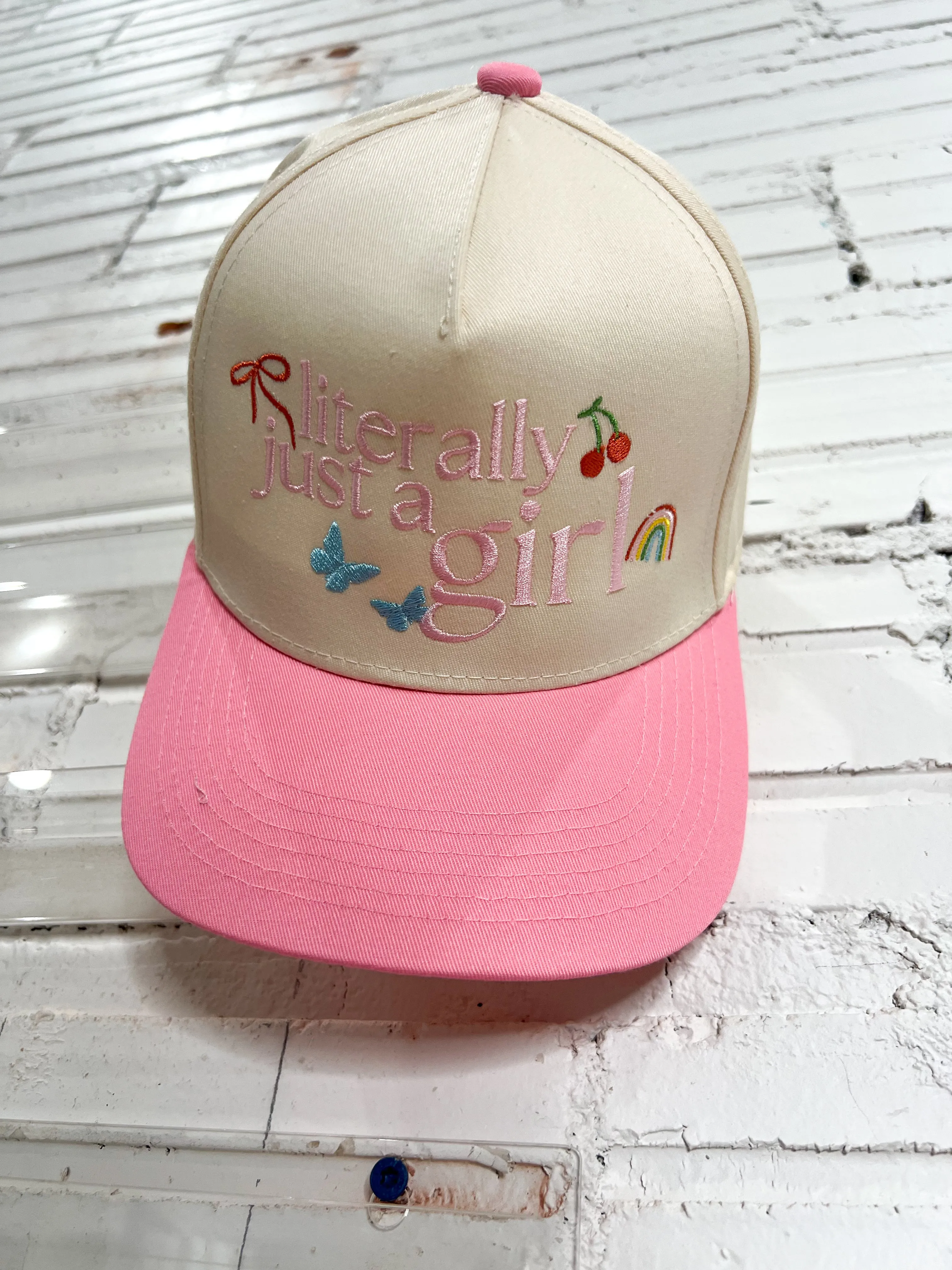 Literally Just A Girl Canvas Trucker Hat