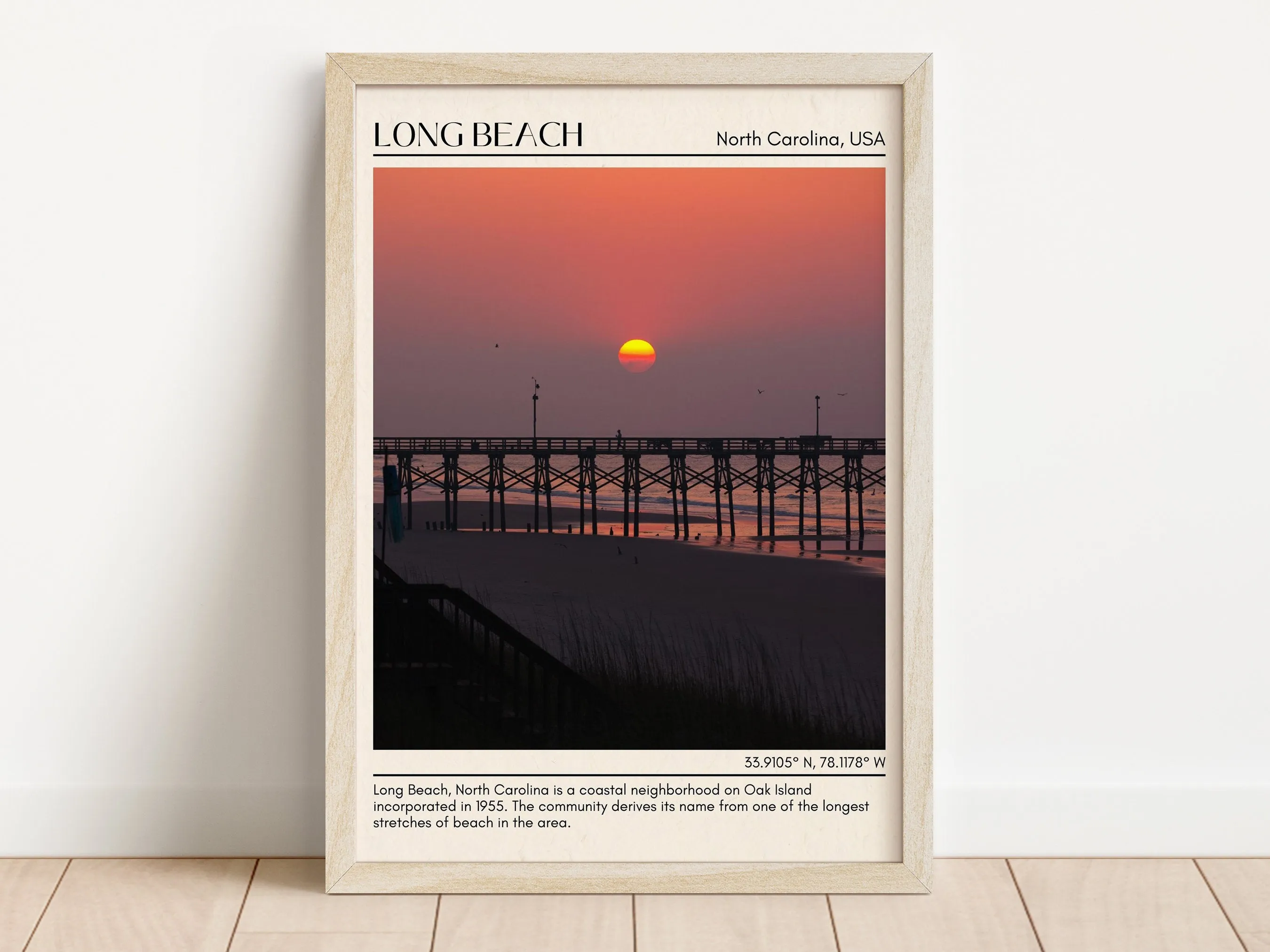 Long Beach Wall Canvas, North Carolina, USA