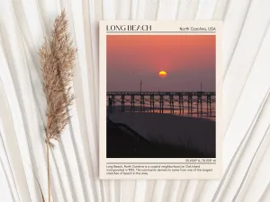 Long Beach Wall Canvas, North Carolina, USA