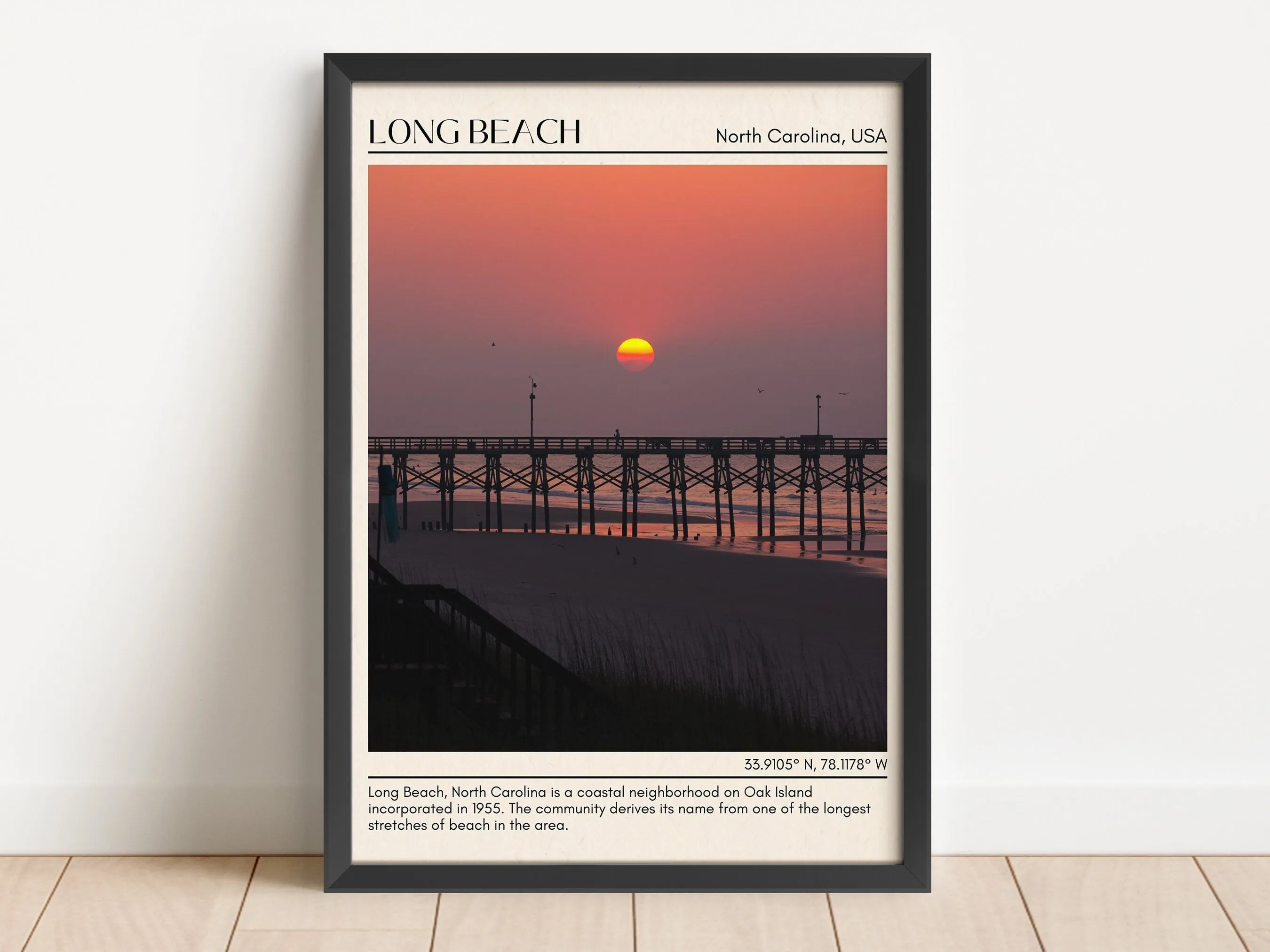 Long Beach Wall Canvas, North Carolina, USA