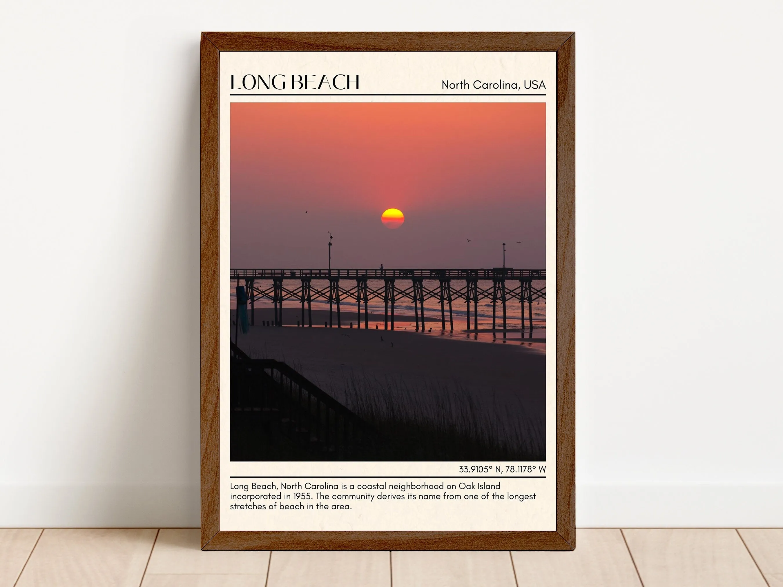 Long Beach Wall Canvas, North Carolina, USA