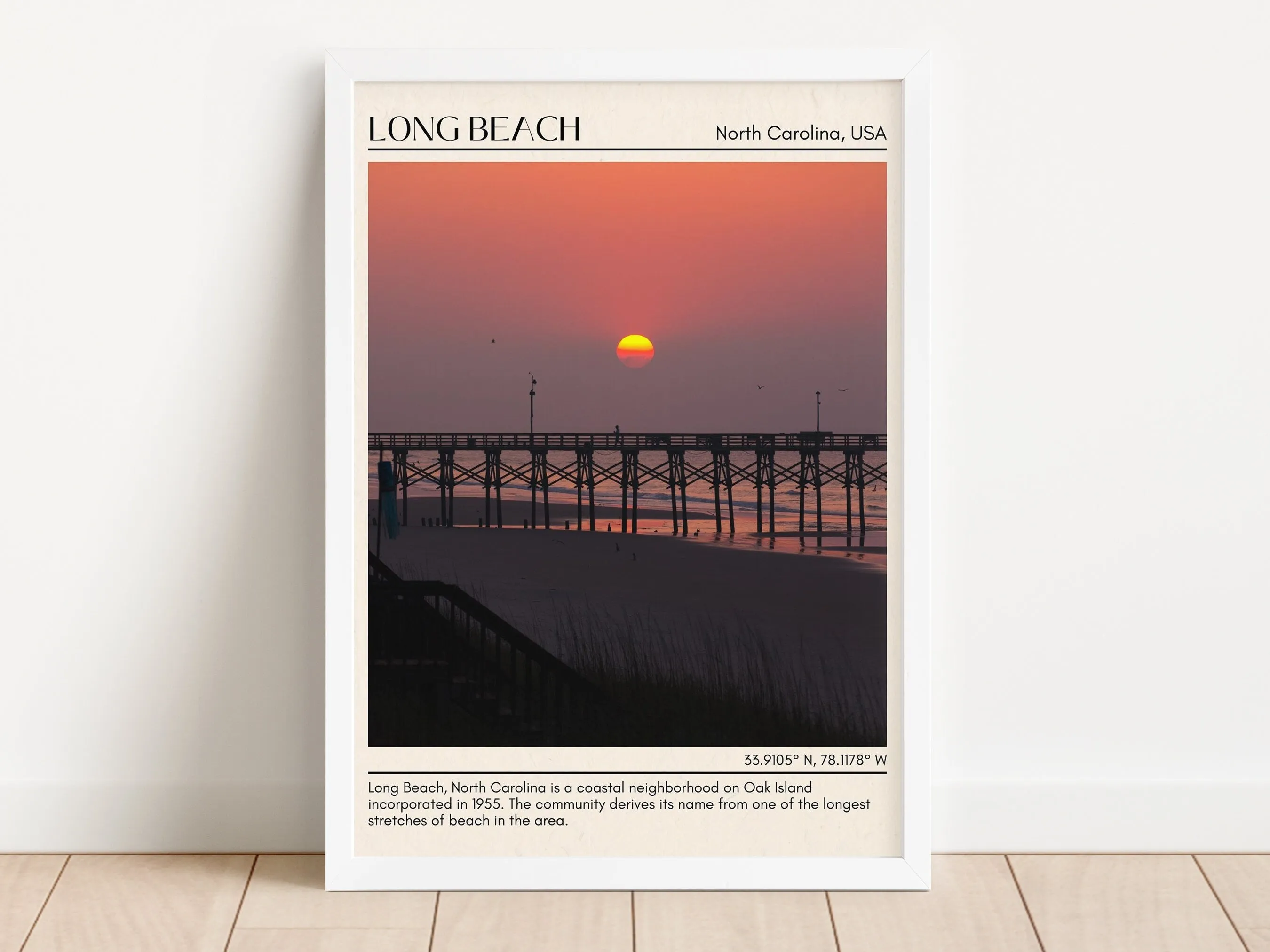 Long Beach Wall Canvas, North Carolina, USA
