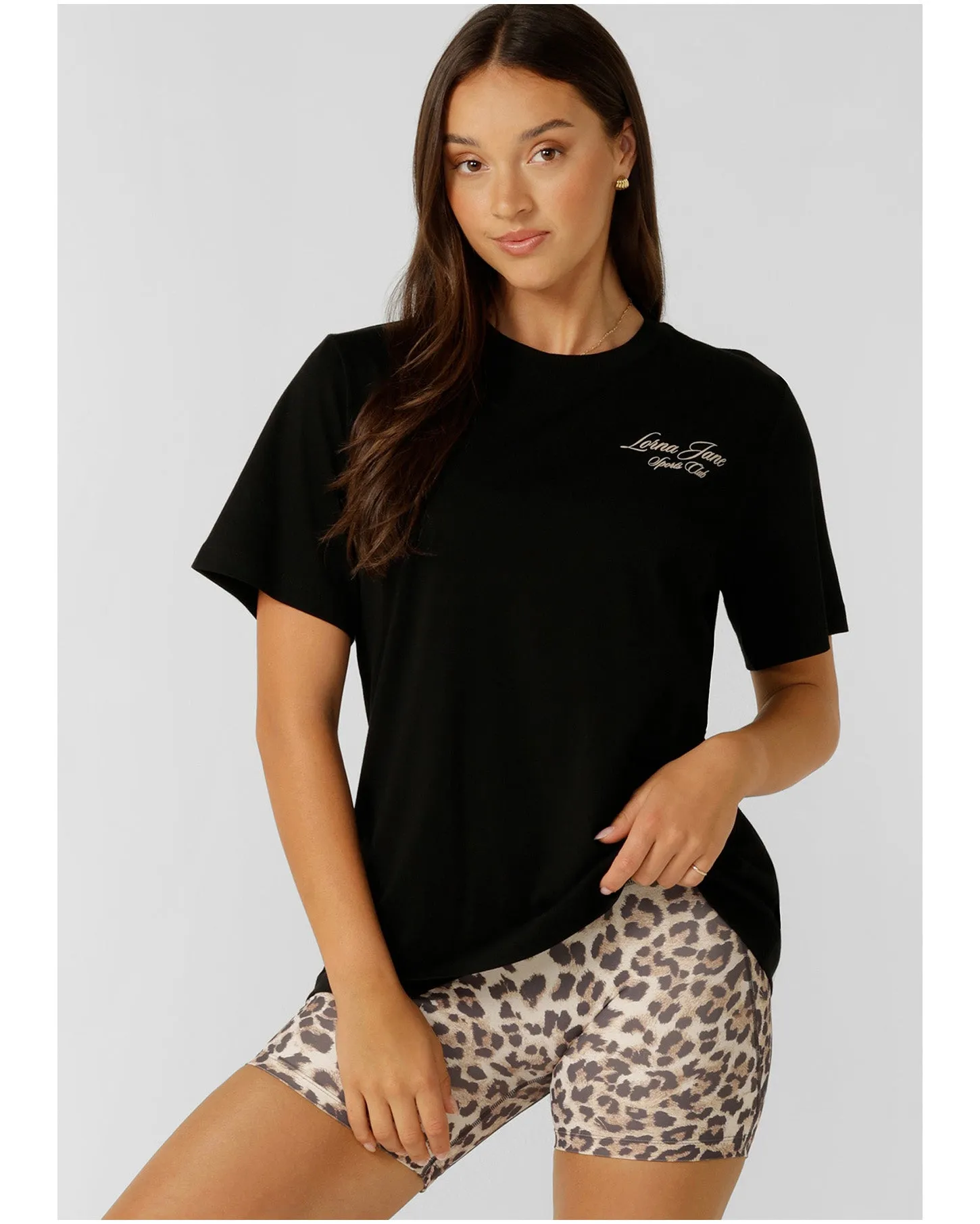 Lorna Jane Wellness Retreat Relaxed T-Shirt - Black