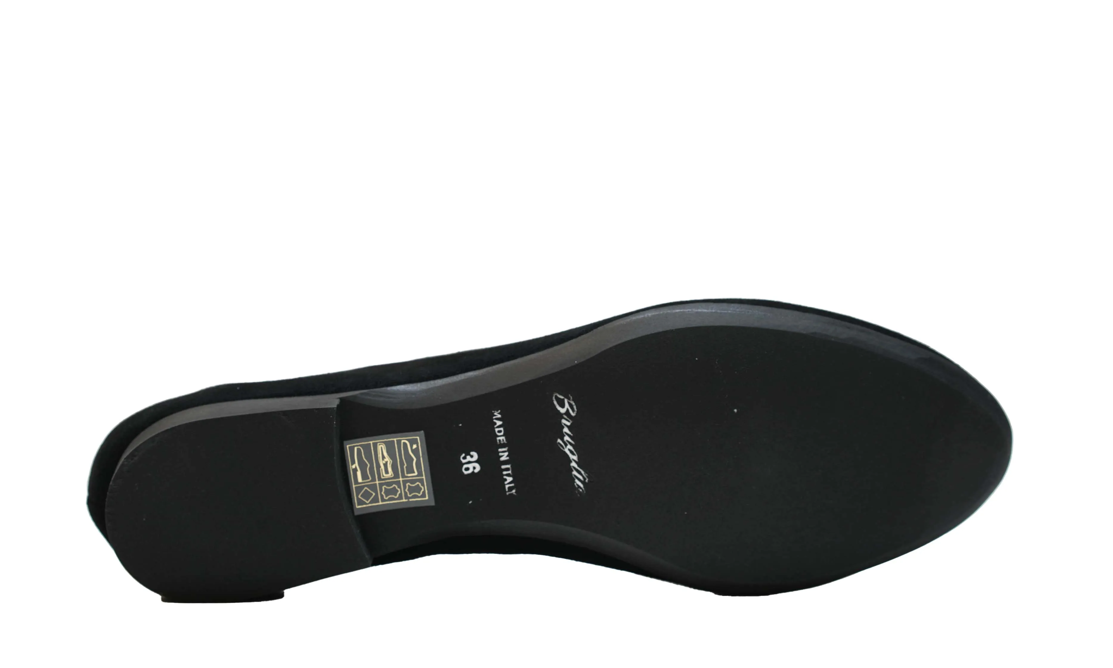 Love Bruglia Women’s Black Suede Flat Shoe 6855