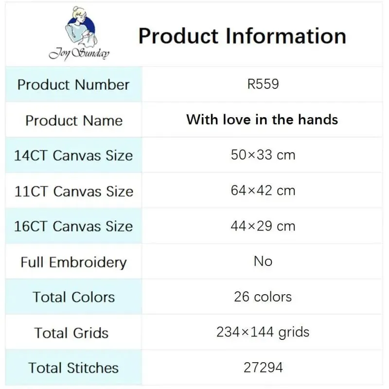 Love in the Hands Bird Pattern Embroidery Kit